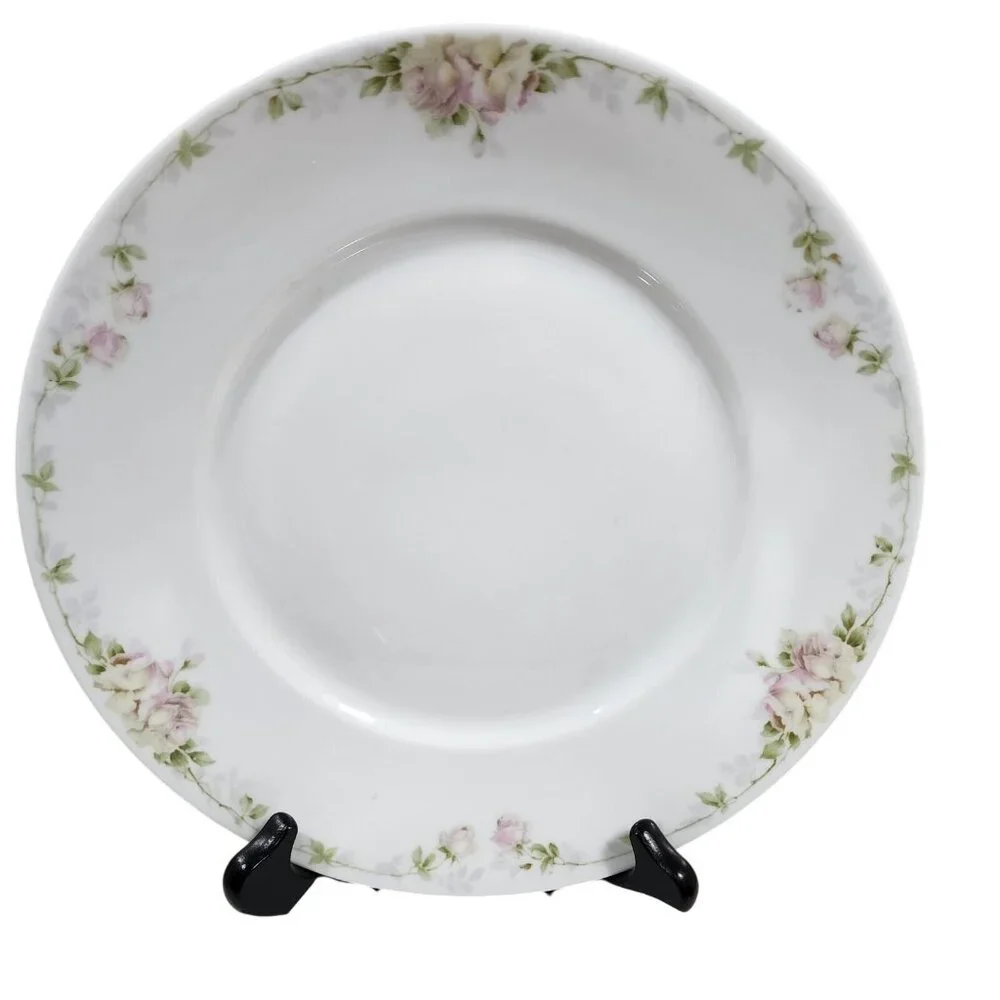 3 Rosenthal Pink Roses Dinner Plate 10" Donatello 1930s Bavaria antique vintage - Picture 3 of 10